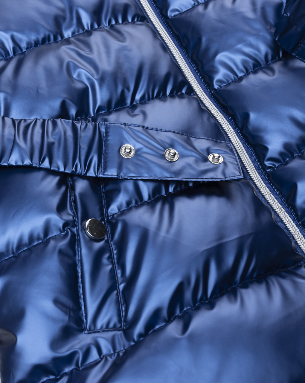 Cappotto svasato bambina blu