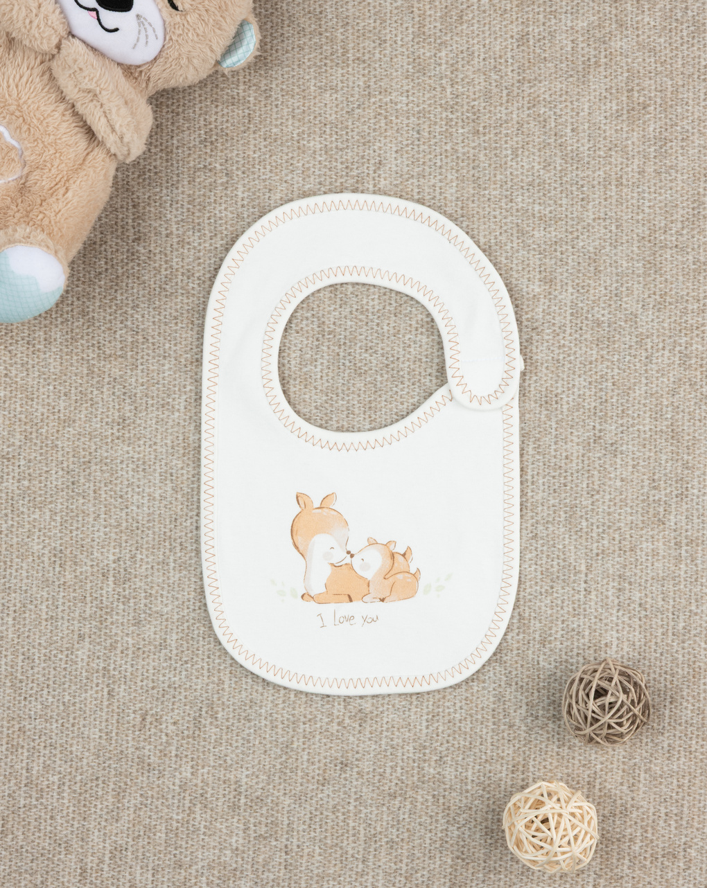 Bavaglino bimba volpi