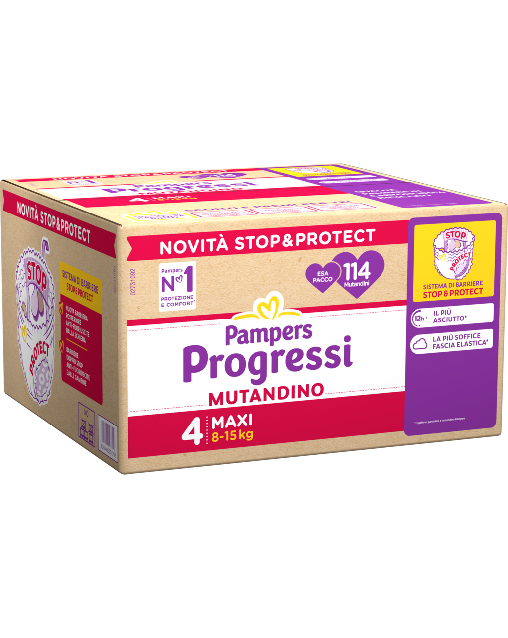 Progressi mutandino taglia 4 maxi esa pacco x114 - pampers