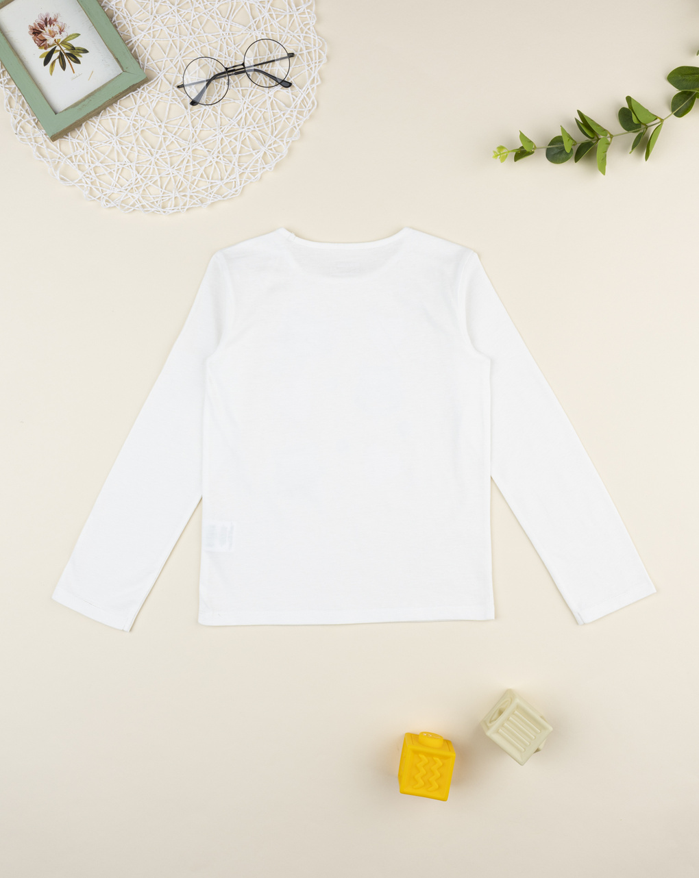 T-shirt bimba bianca stampata