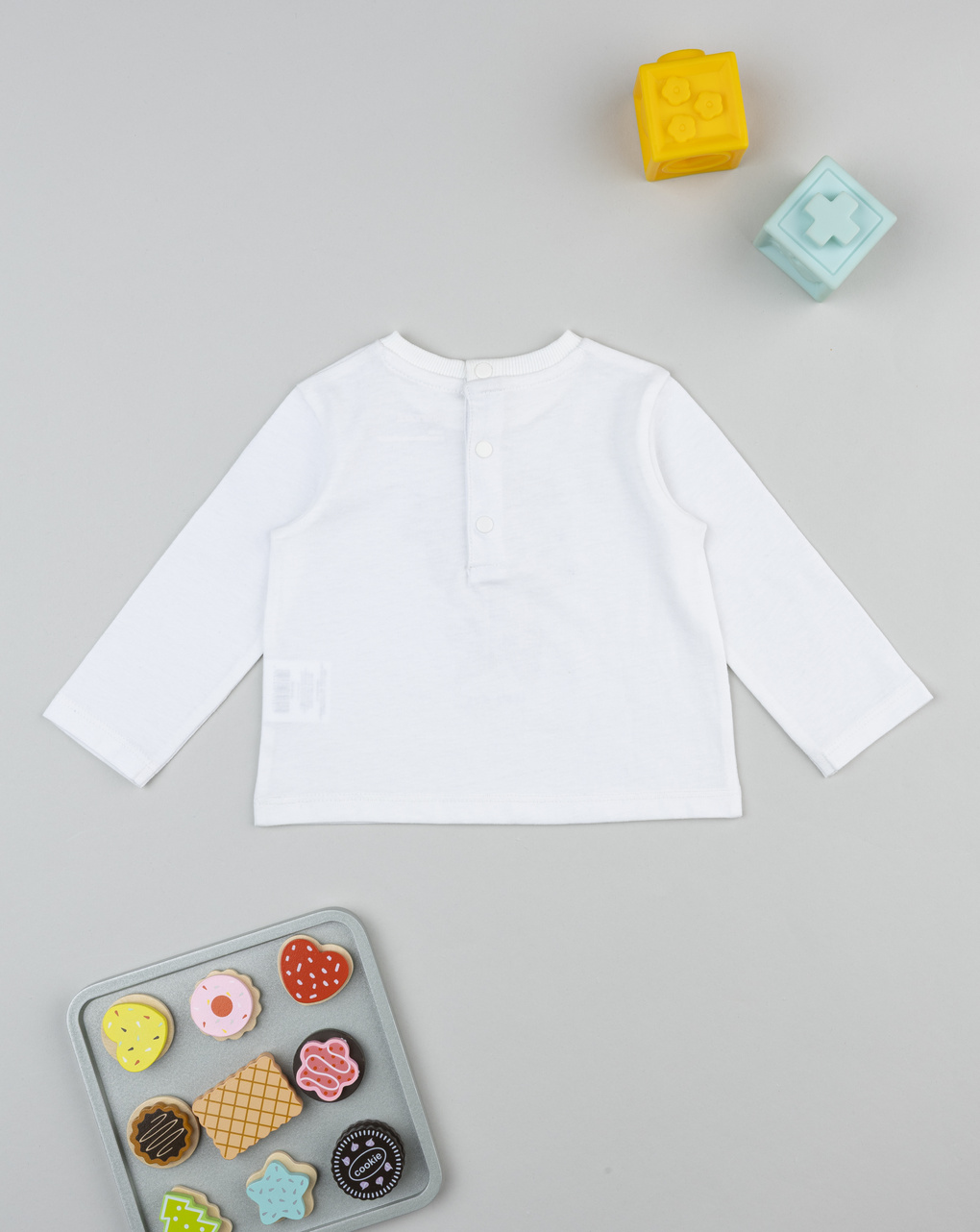 T-shirt neonato bianca stampa