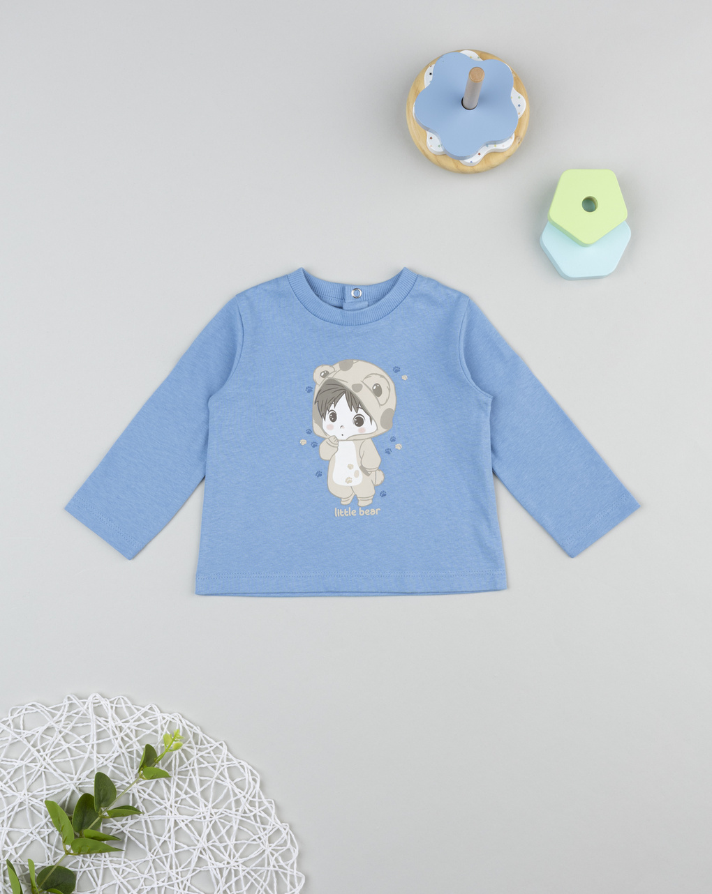 T-shirt bimbo azzurra "little bear"