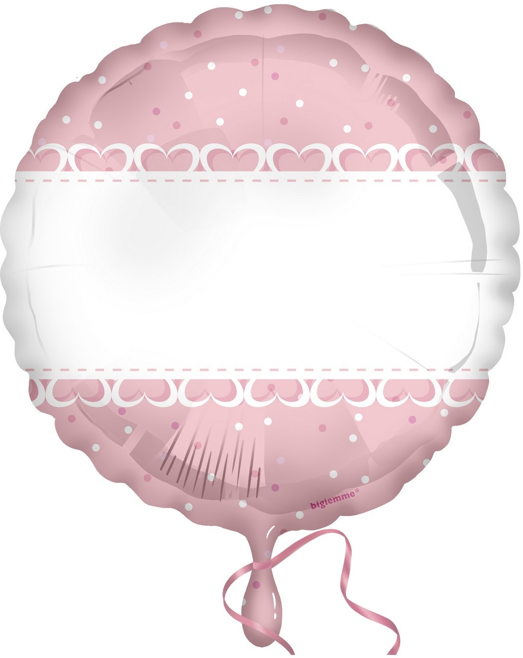 Palloncino foil personalizzabile 45 cm - 1 pezzo - baby cuori rosa