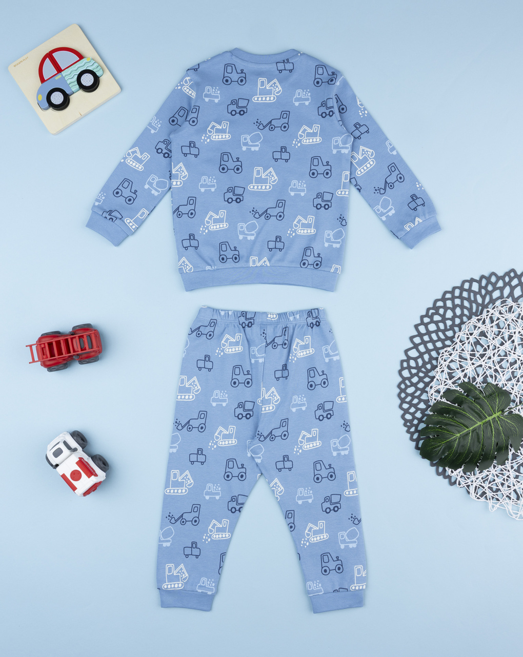 Pigiama bimbo azzurro stampato