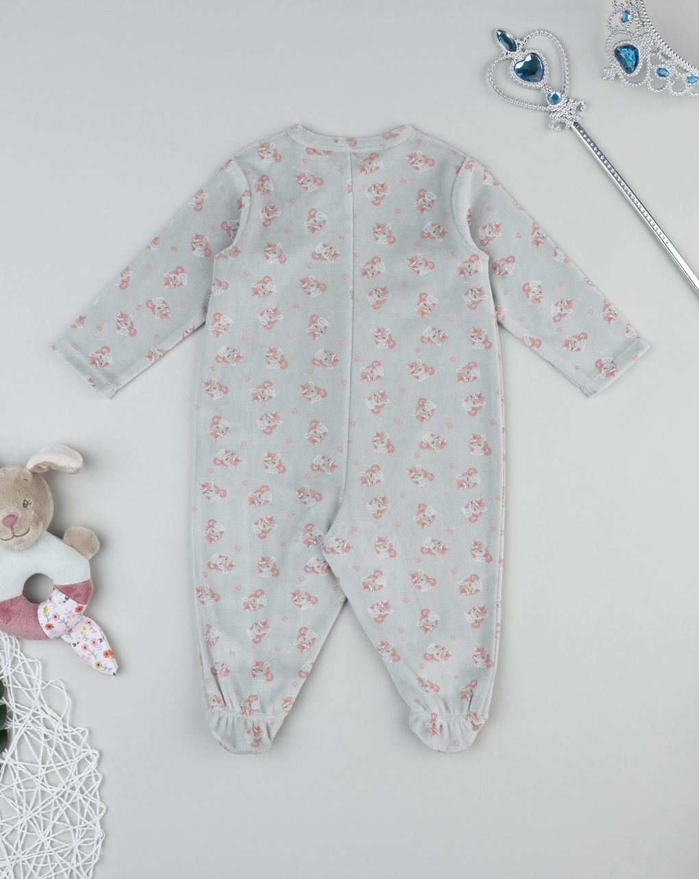 Tutina neonata verde unicorni allover