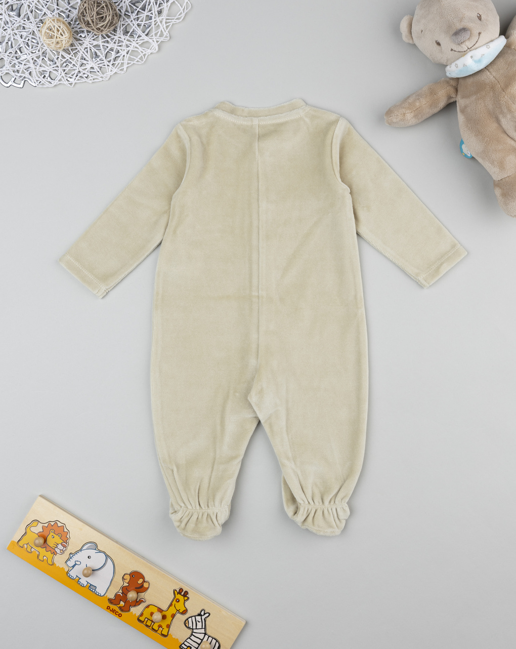 Tutina ciniglia bimbo beige "lion"