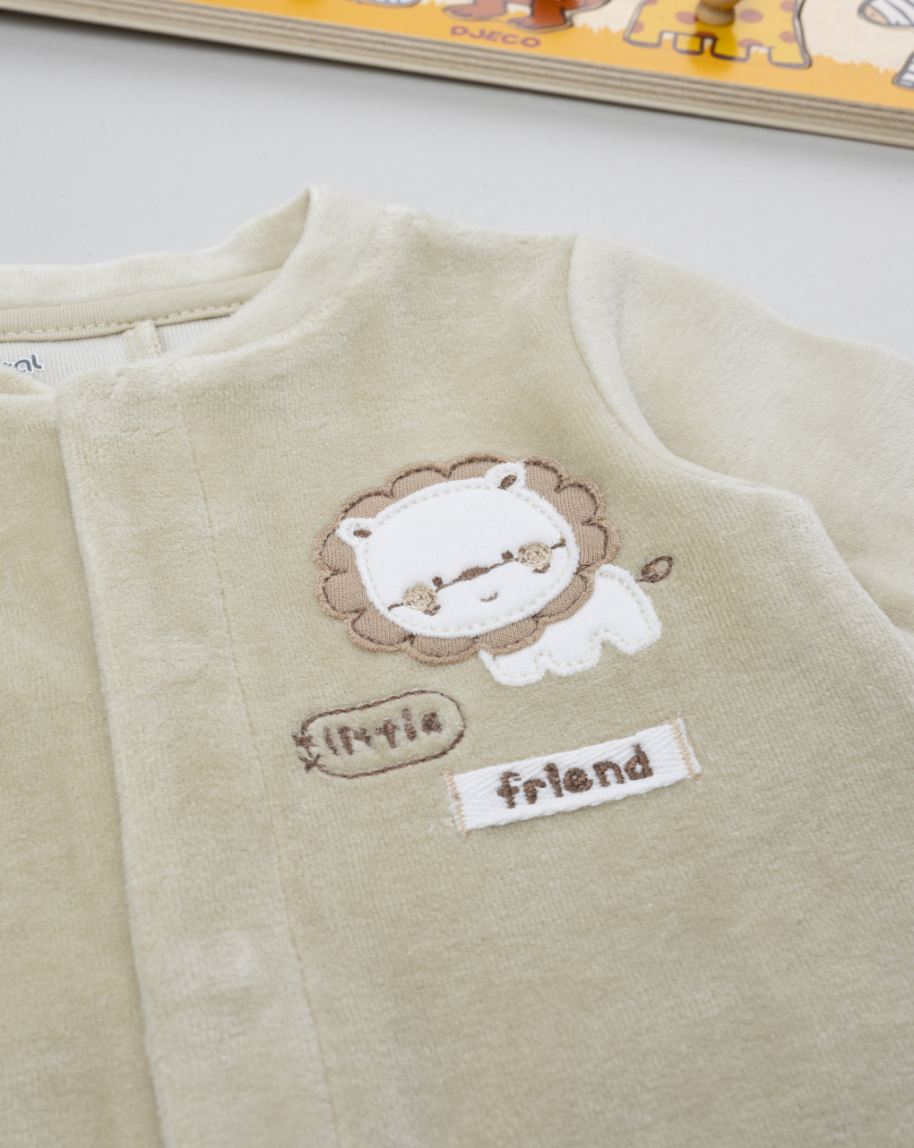 Tutina ciniglia bimbo beige "lion"