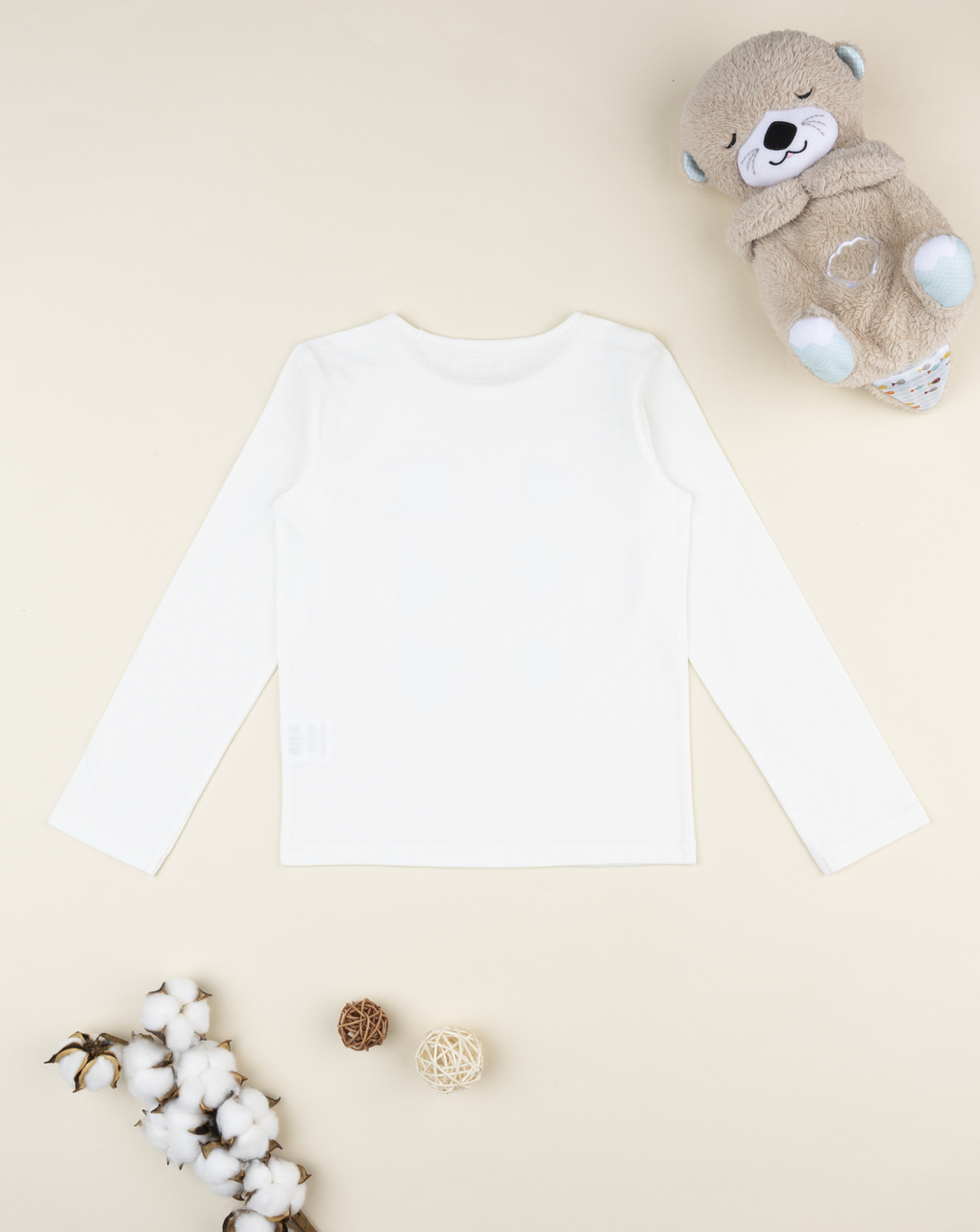 T-shirt bianca bambina cuori/orsi