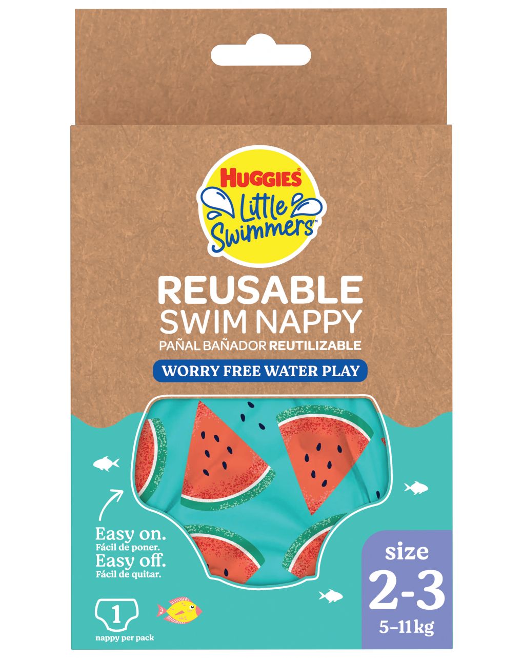Little swimmers pannolino lavabile tg. s (5-11 kg) - huggies