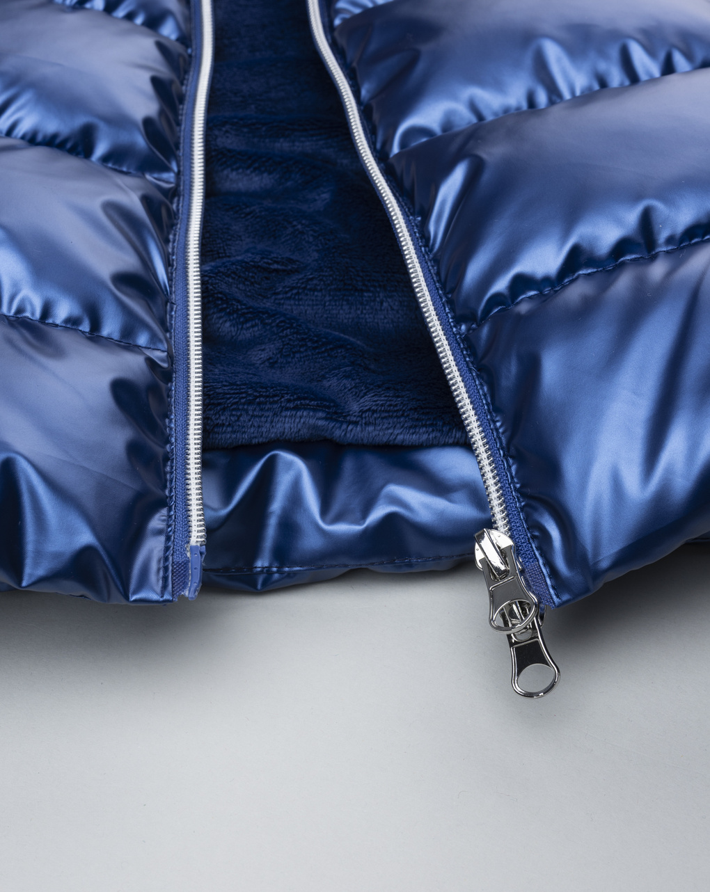 Cappotto svasato bambina blu