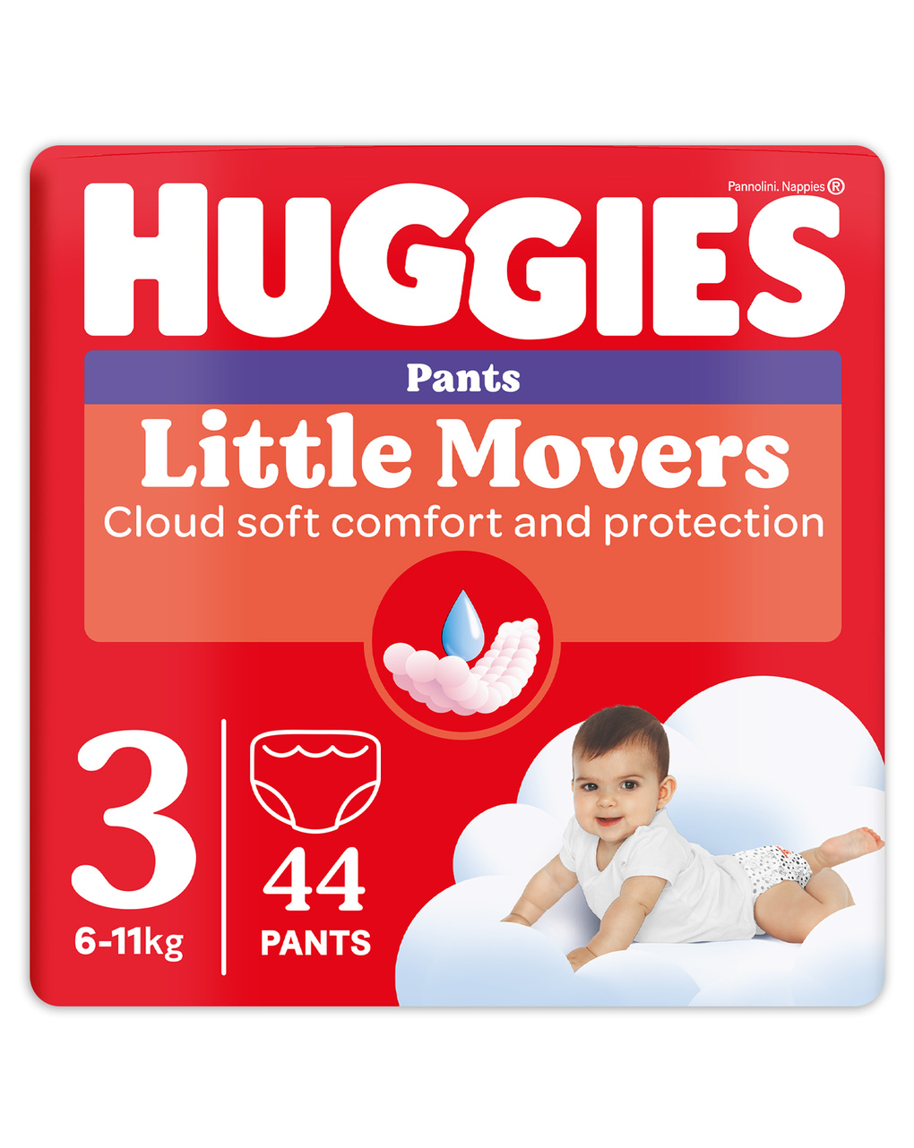 Pannolini little movers taglia 3 pezzi 44 – huggies