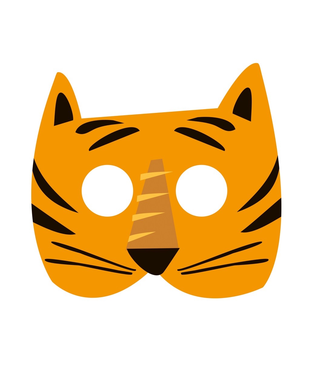 Maschera carta 24x30 cm - 8 pezzi - animali della giungla