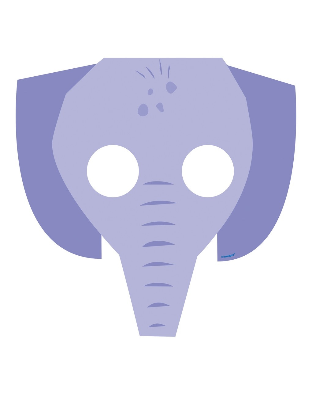 Maschera carta 24x30 cm - 8 pezzi - animali della giungla