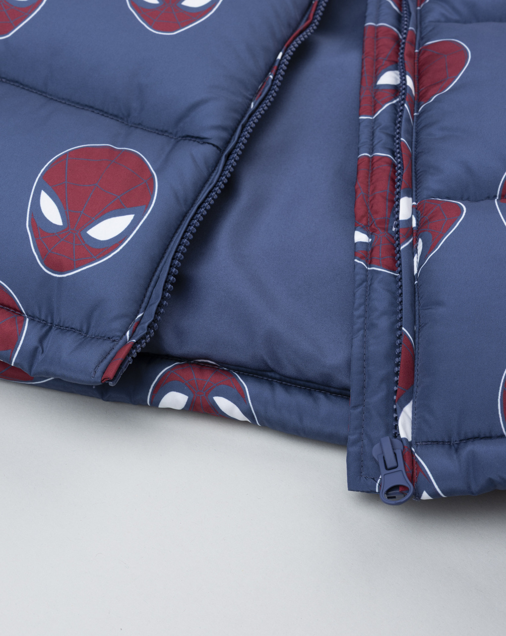 Piumino blu bambino spiderman allover