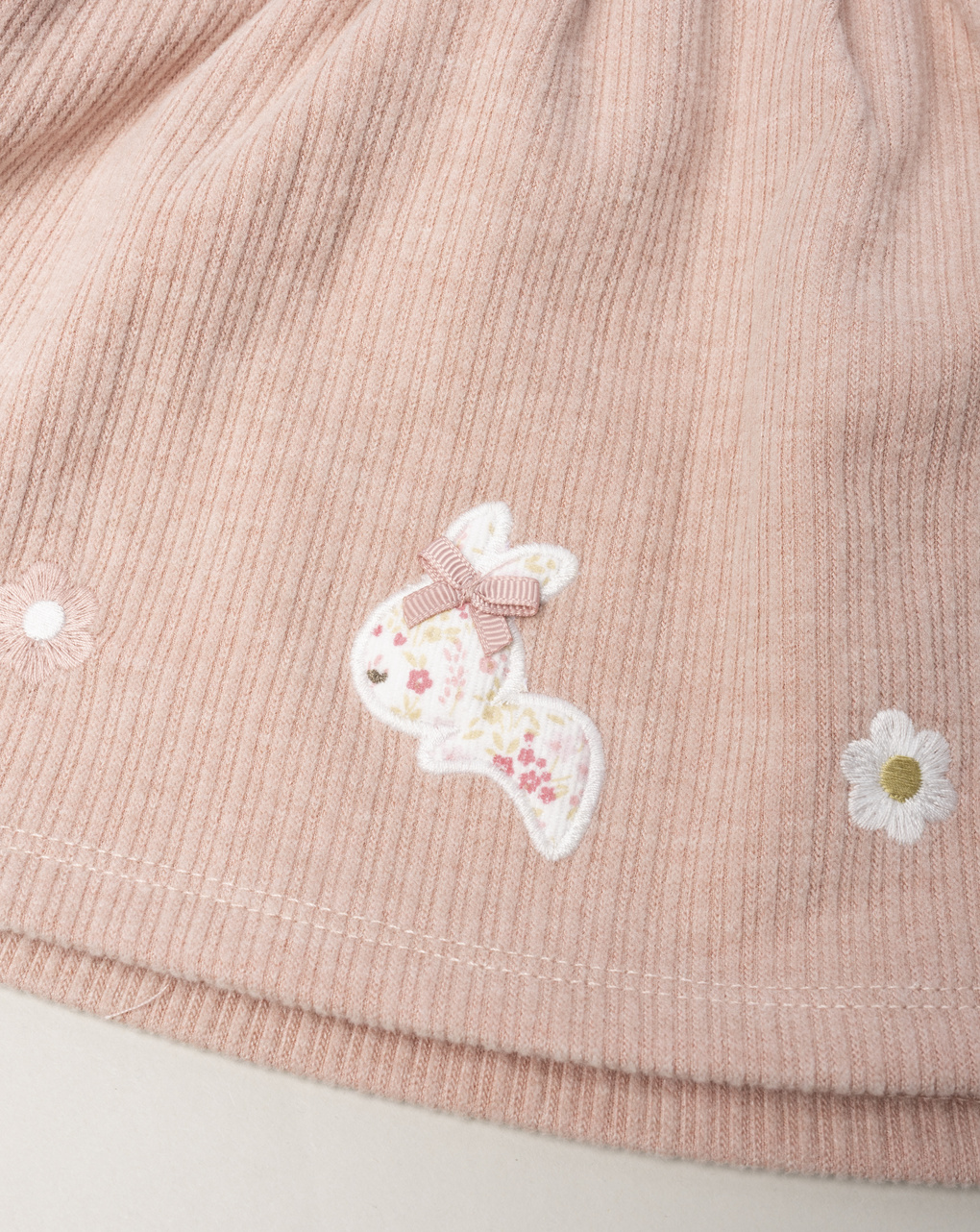 Vestito salopette bimba rosa coniglietti