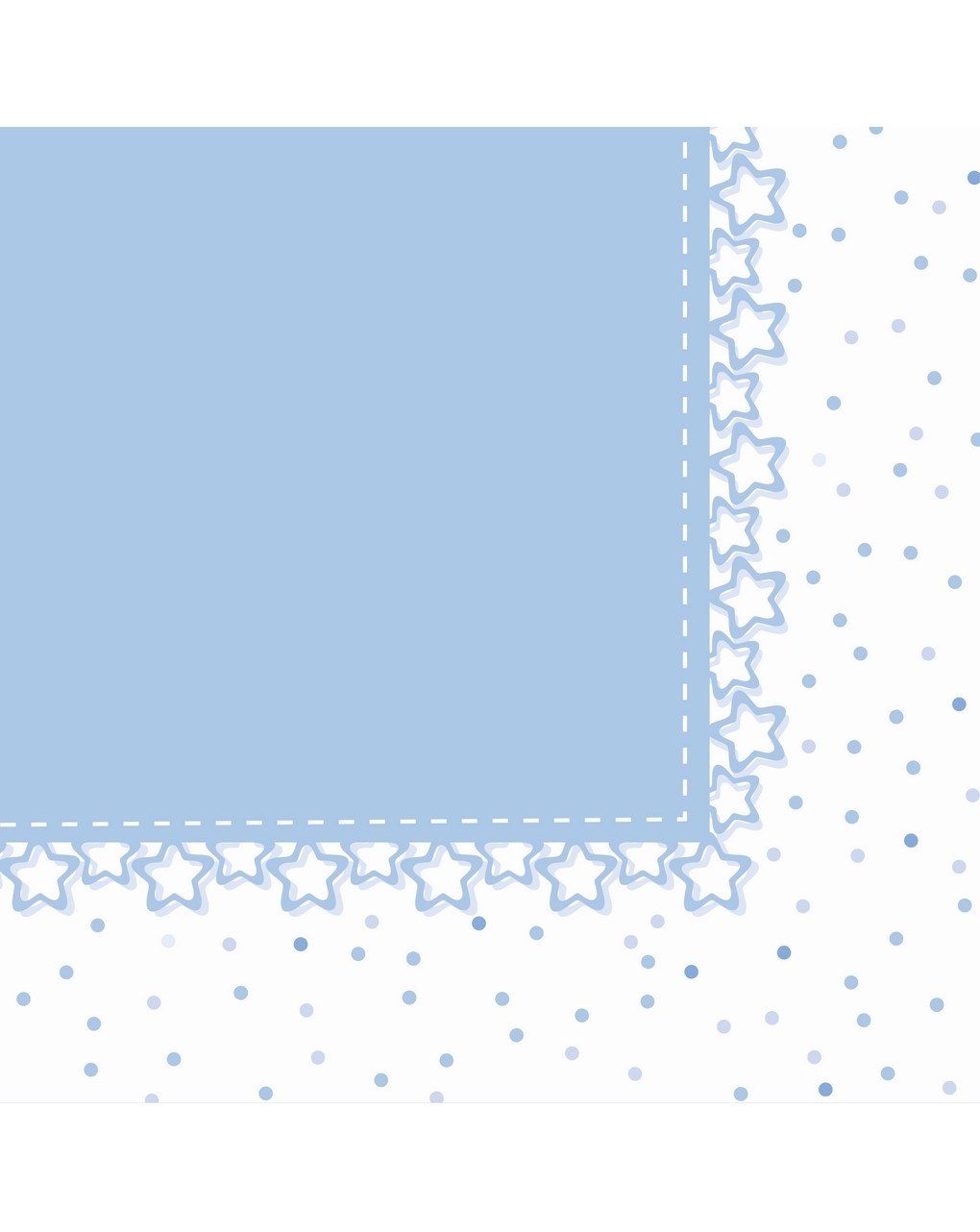 Tovagliolo carta 33x33 cm - 20 pezzi - baby stelle azzurro