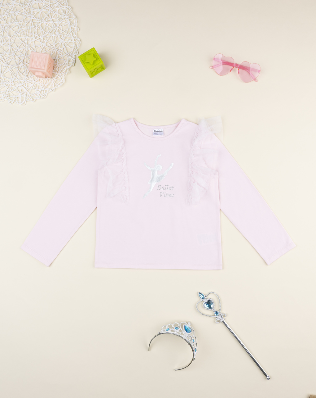 T-shirt bimba rosa ballerina