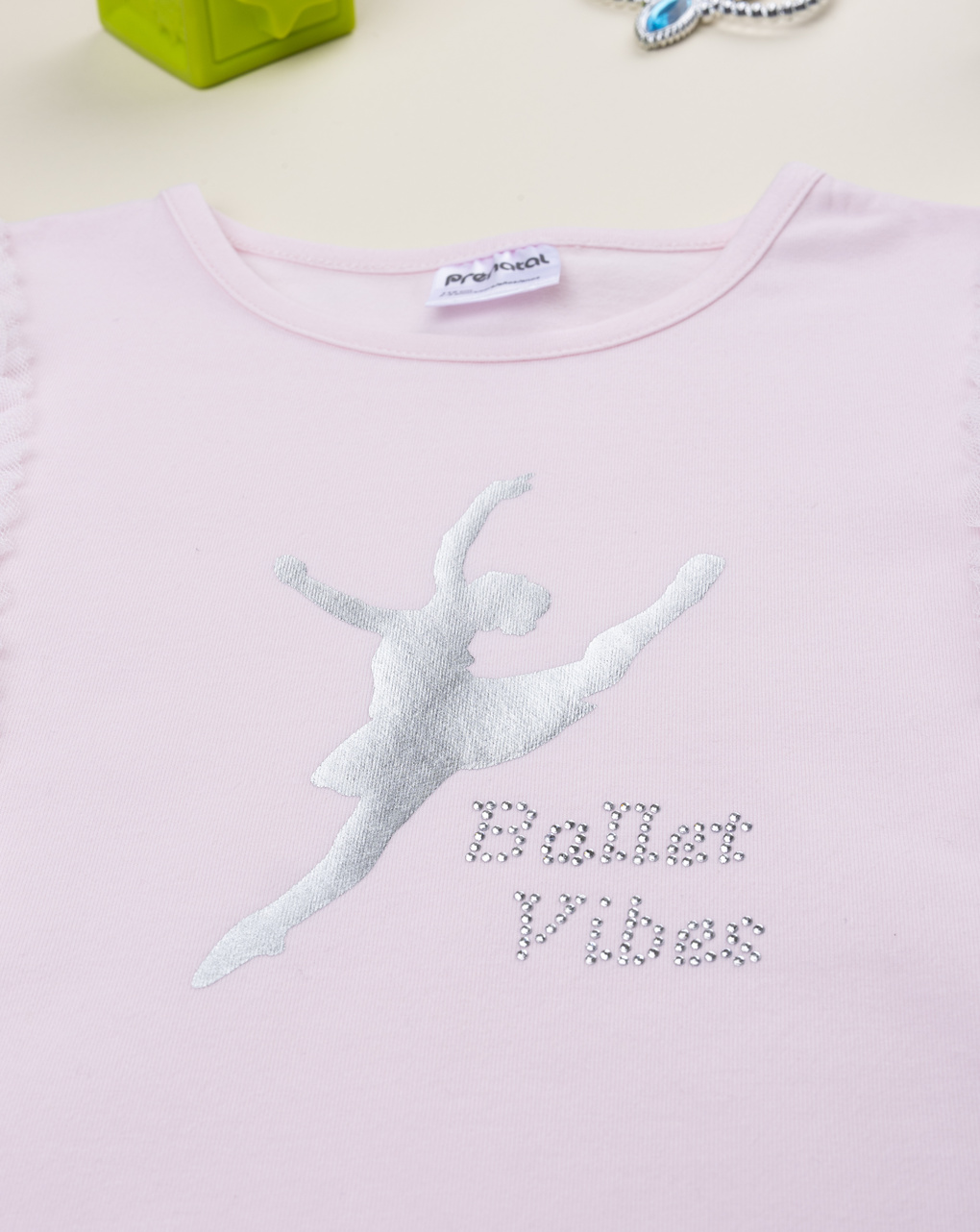 T-shirt bimba rosa ballerina
