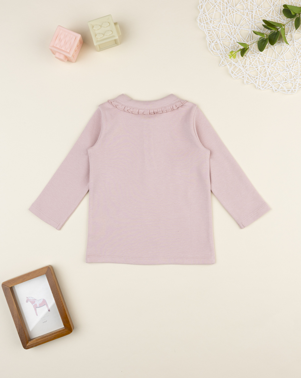 Polo bimba rosa manica lunga