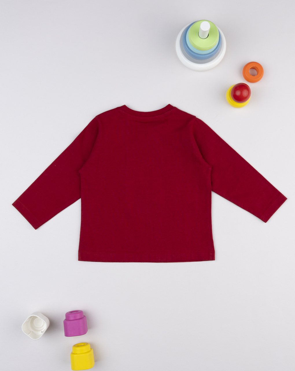 T-shirt bimbo bordeaux stampa "good player"