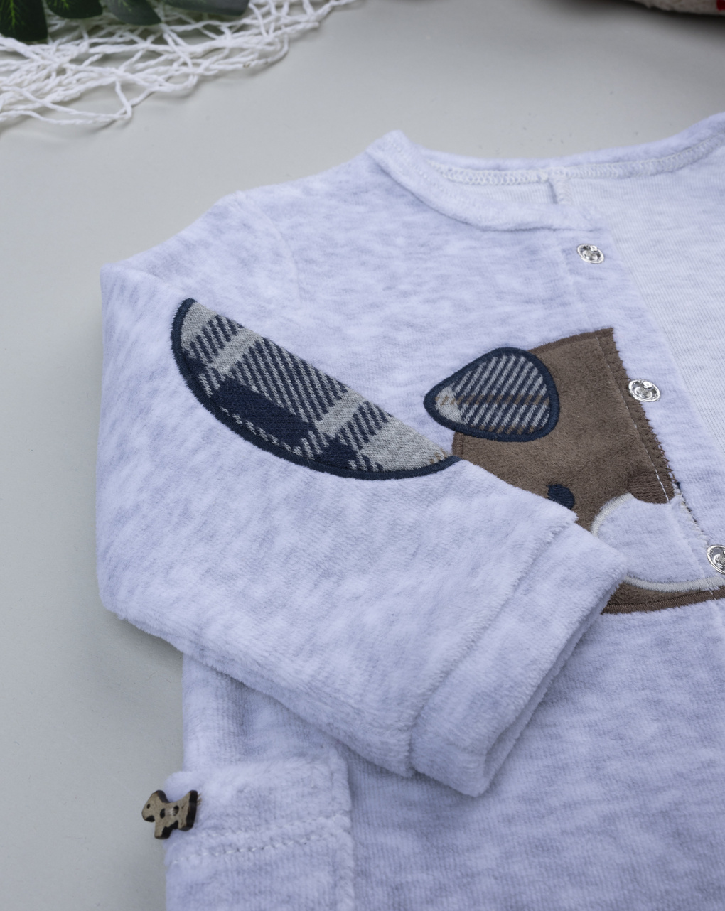 Tutina bimbo grigia cagnolino