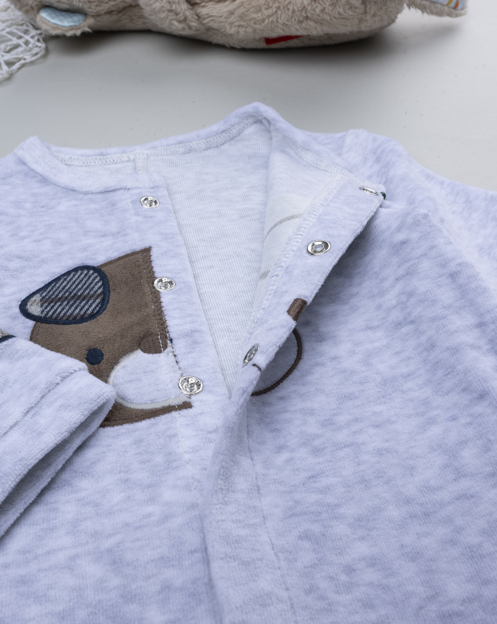 Tutina bimbo grigia cagnolino