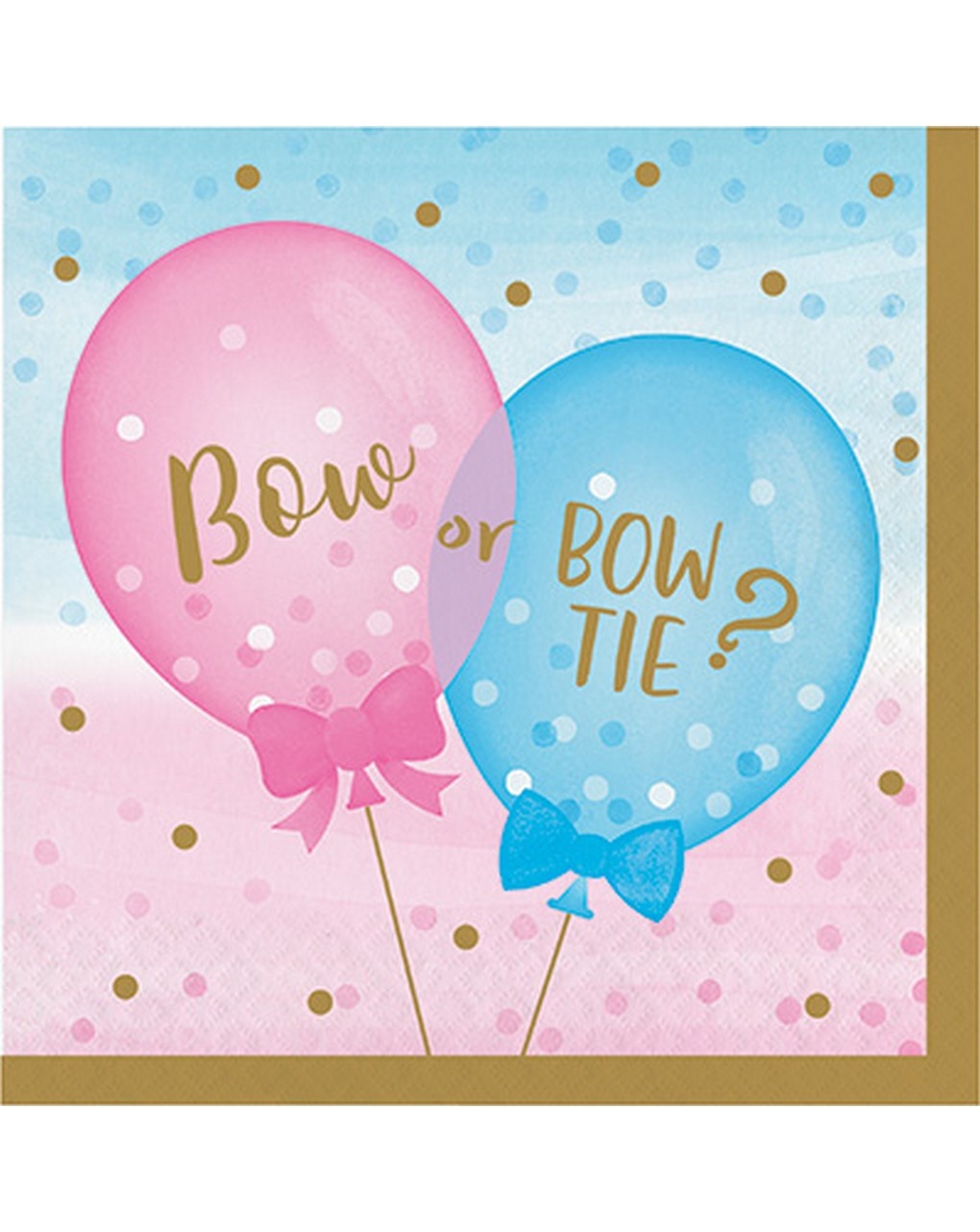 Tovagliolo carta 33x33 cm - 16 pezzi - gender reveal