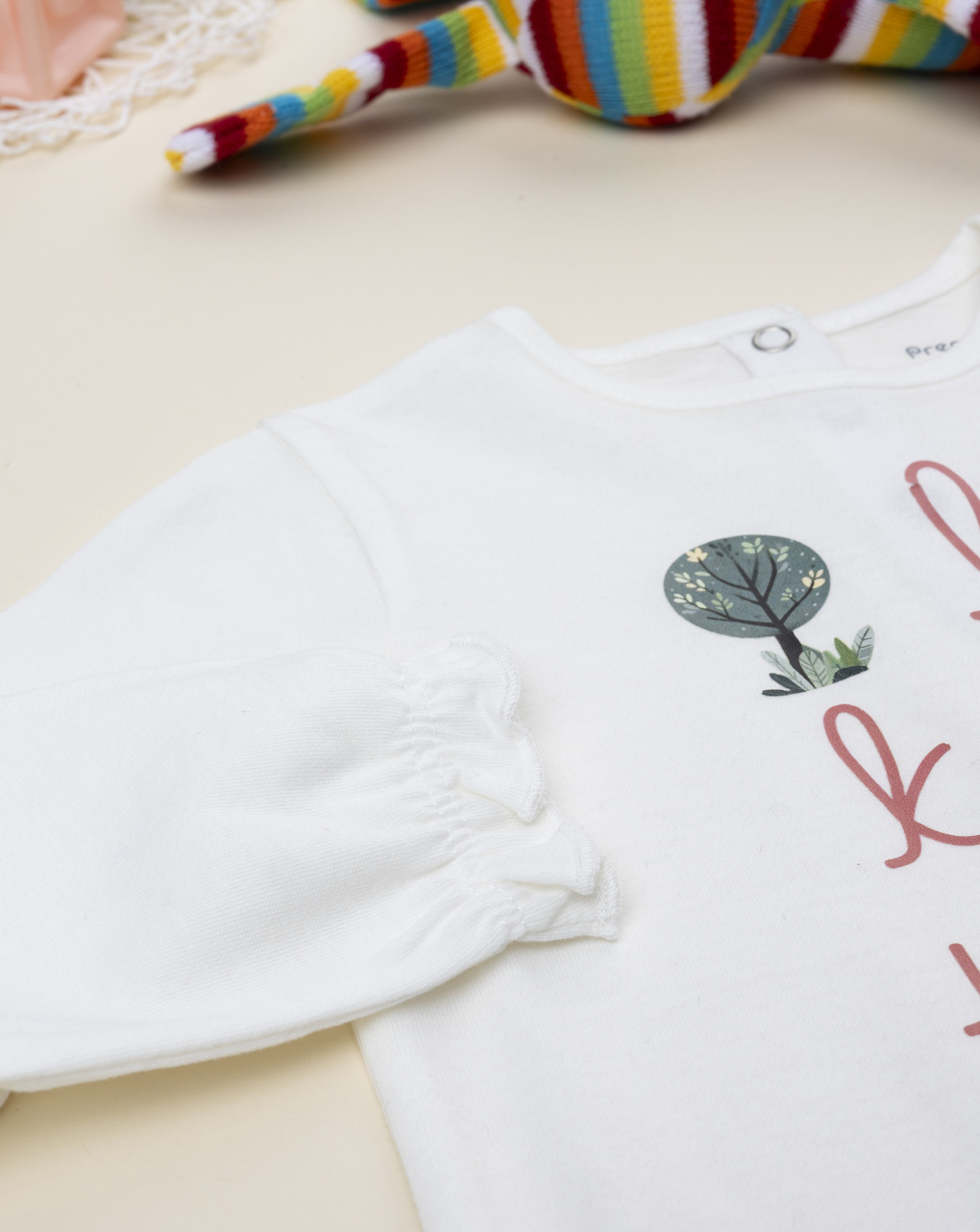 T-shirt bimba bianca stampata