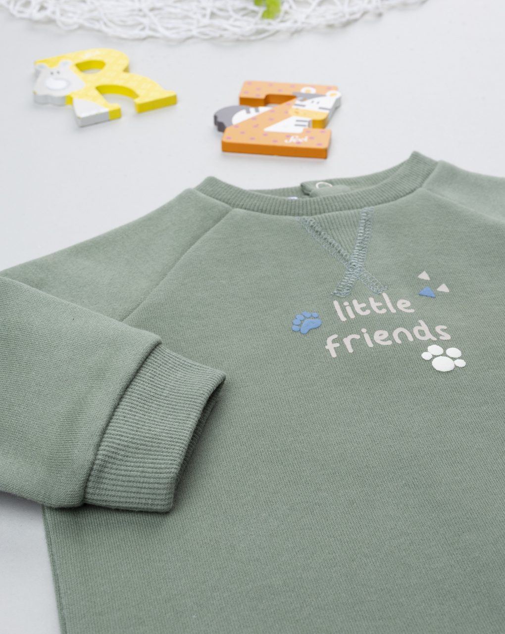 Felpa bimbo verde little friends