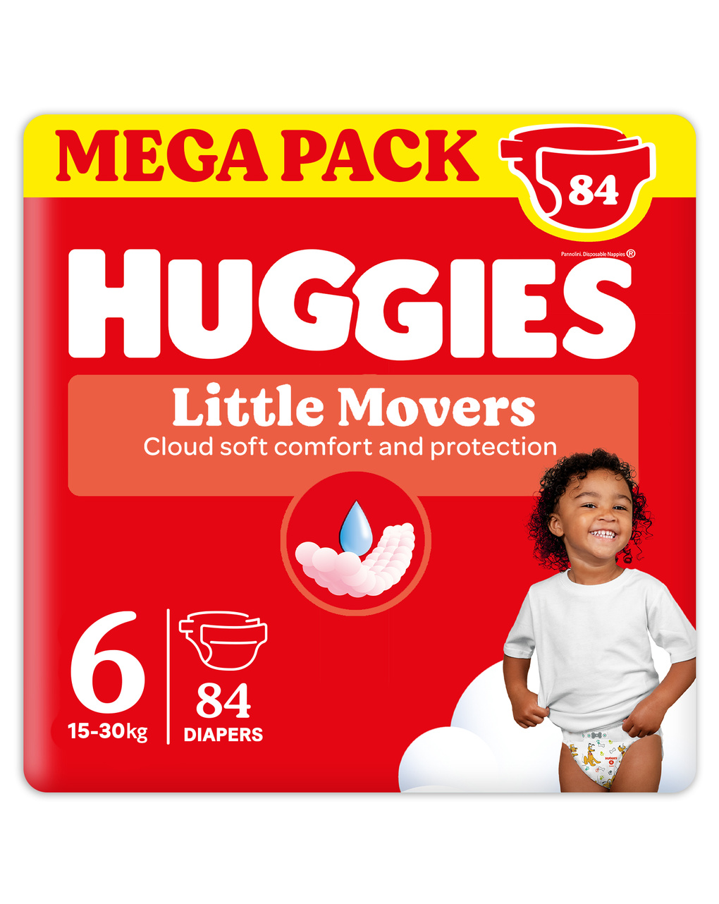 Pannolini little movers megapack tg.6 - 84 pezzi - huggies