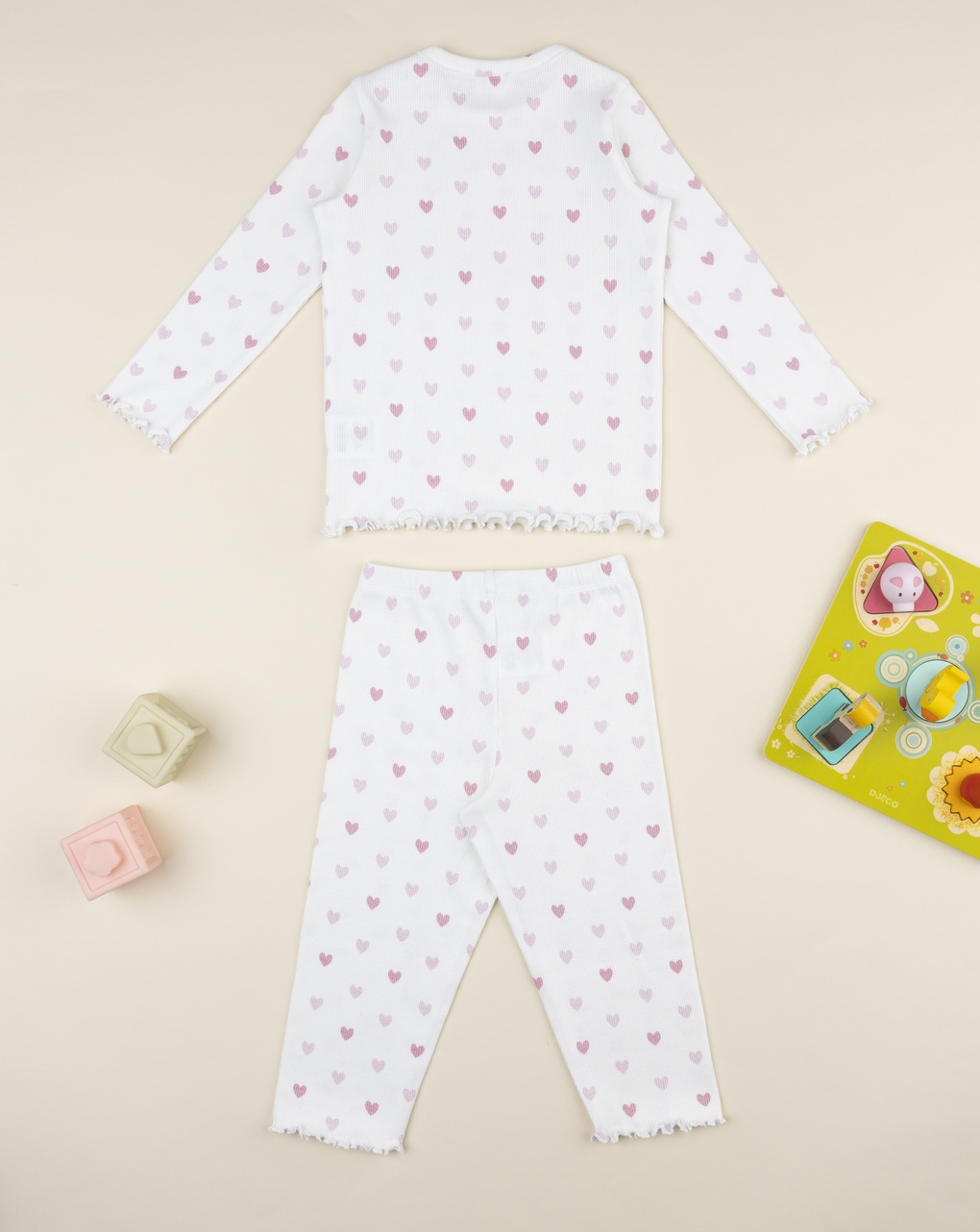 Pigiama lungo bambina cuori