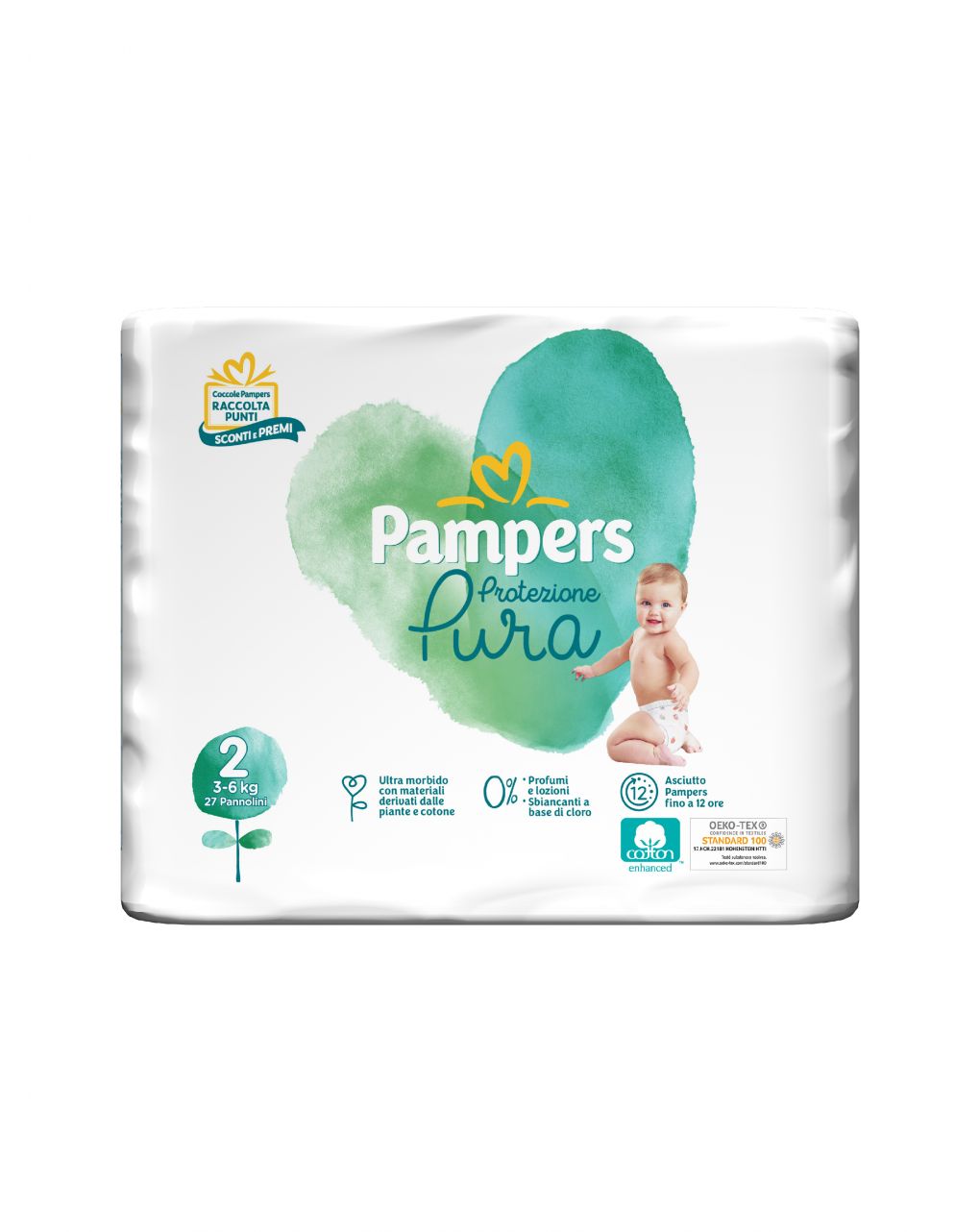 Pampers protezione pura mini (3-6kg) - 27pz