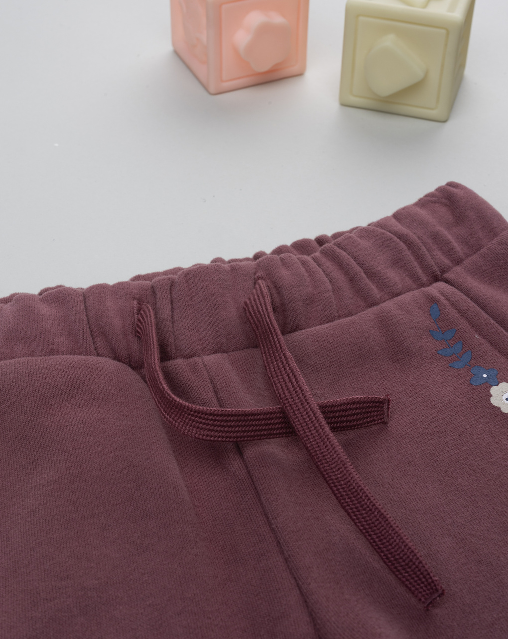 Pantalone bambina rosa scuro "fiori"