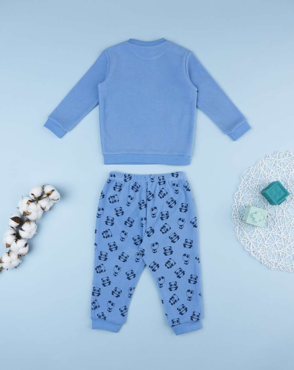 Pigiama bimbo azzurro pile panda