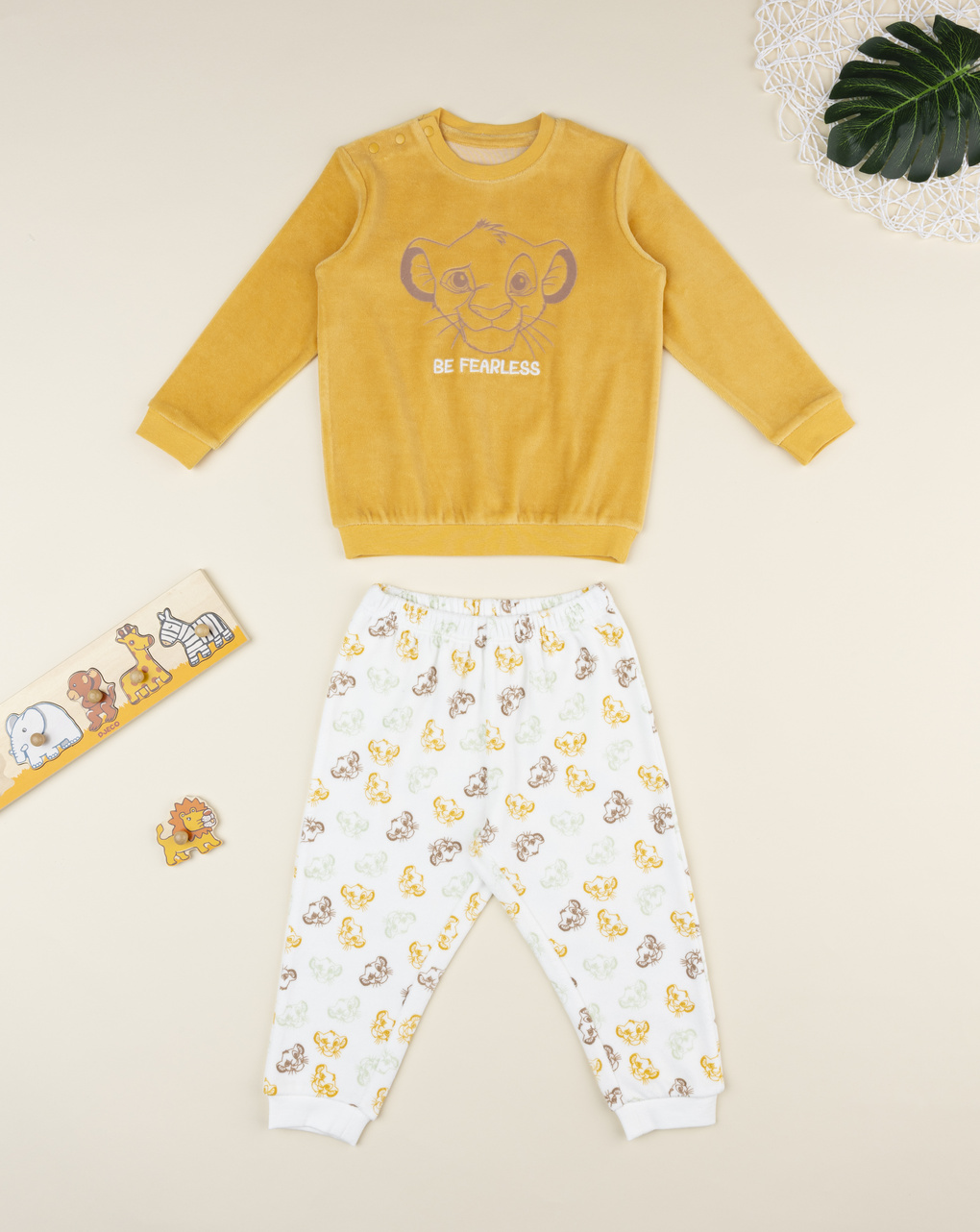 Pigiama bimbo re leone ciniglia