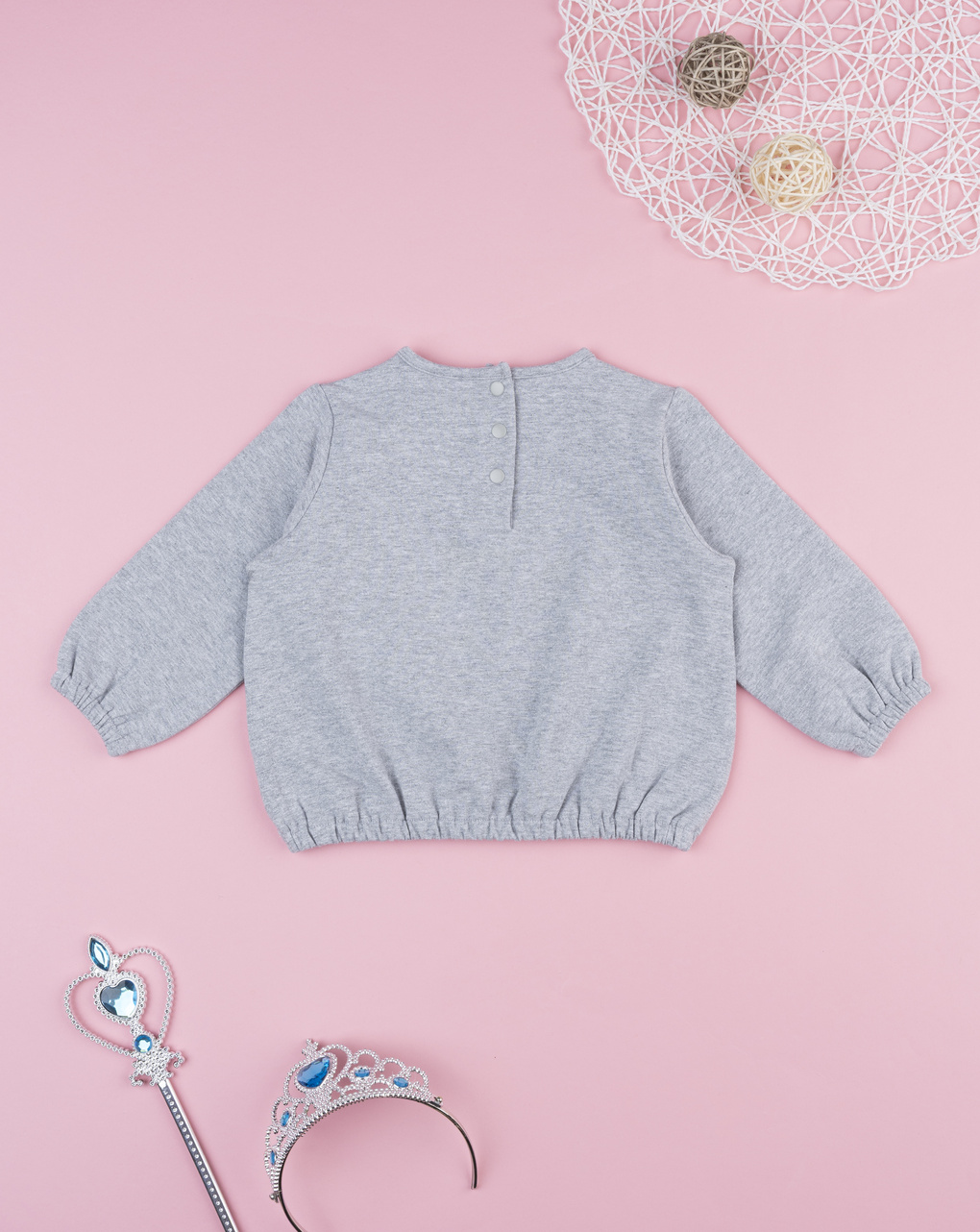 Felpa bimba grigia ballerina