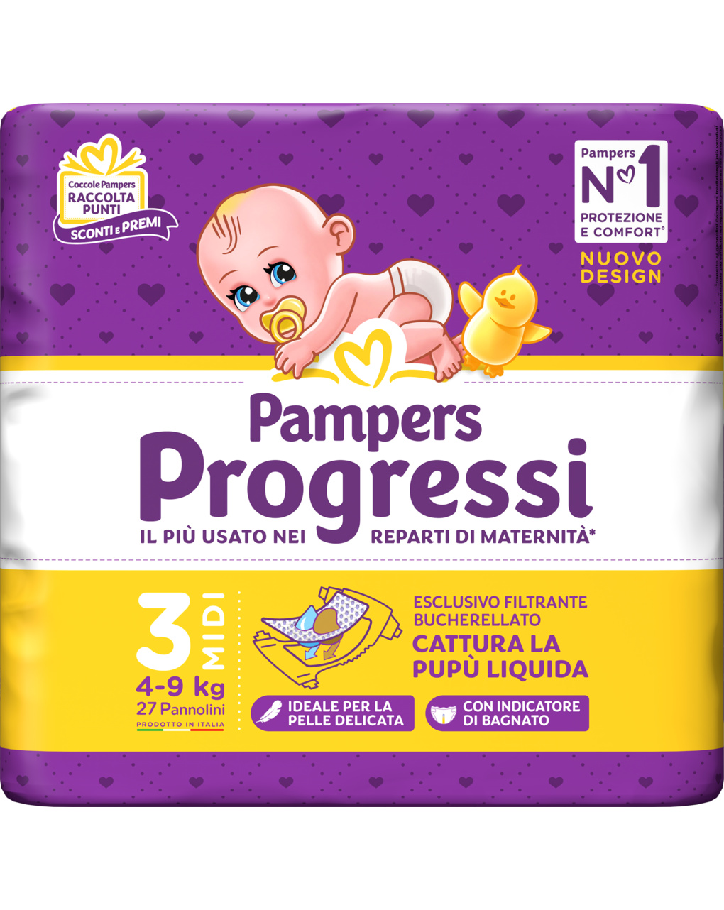 Progressi taglia 3 midi x27 - pampers