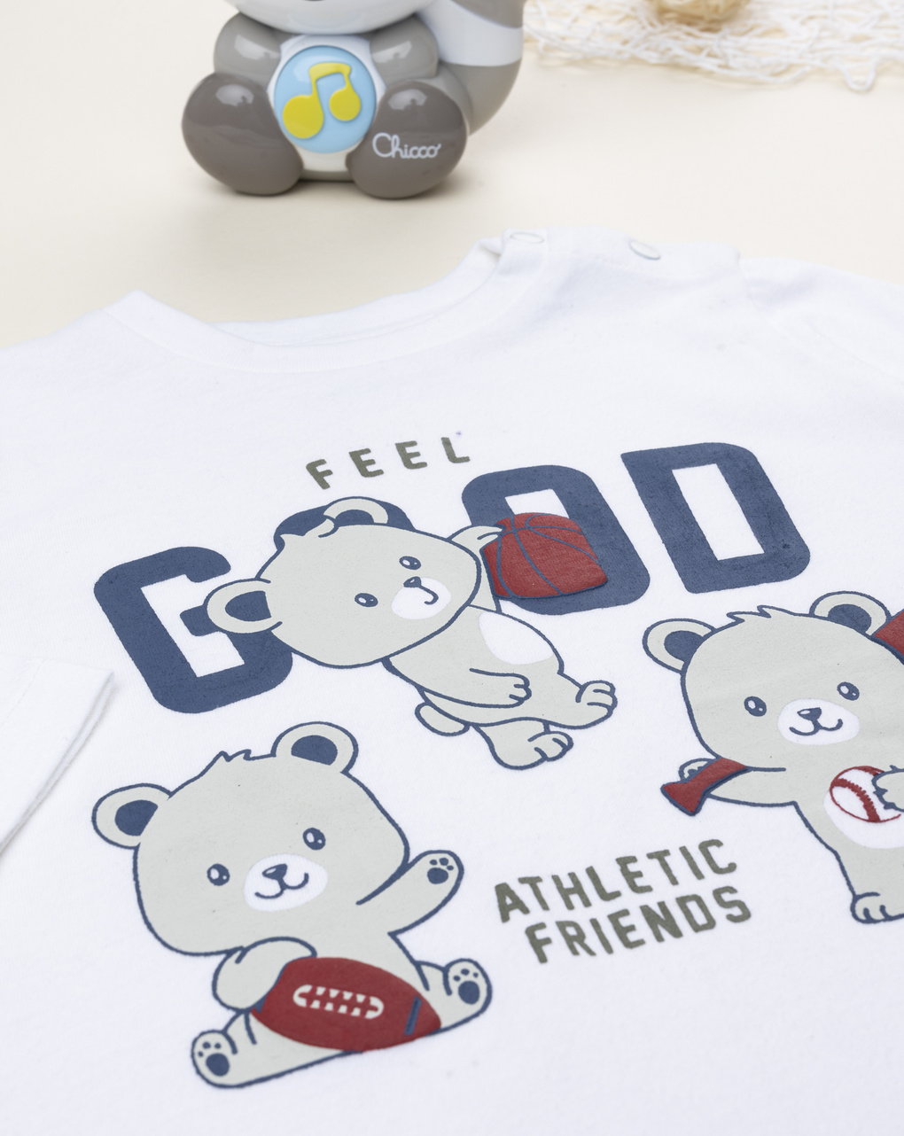T-shirt bimbo bianca "feel good"
