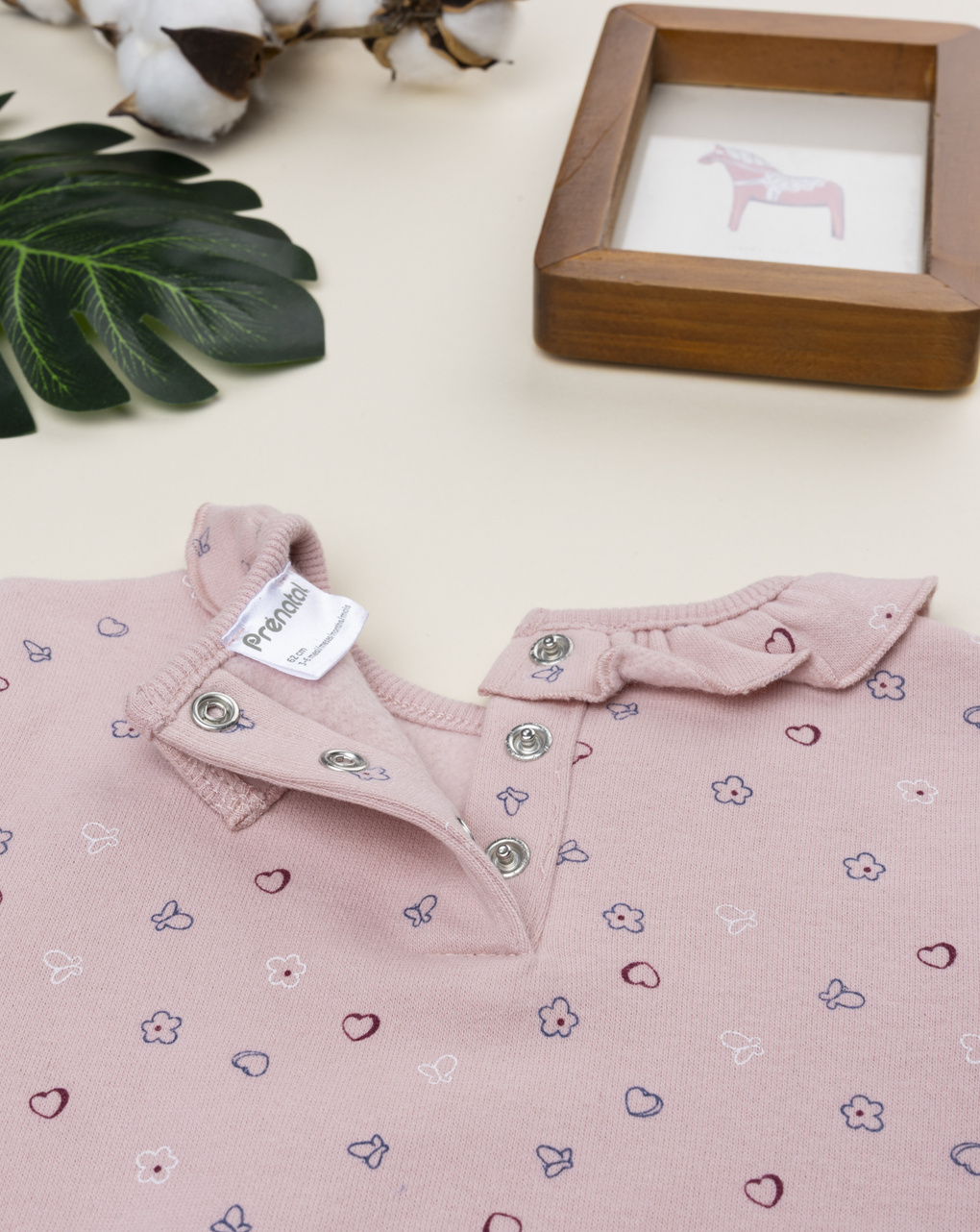 Maglia bimba rosa cuori e rouche