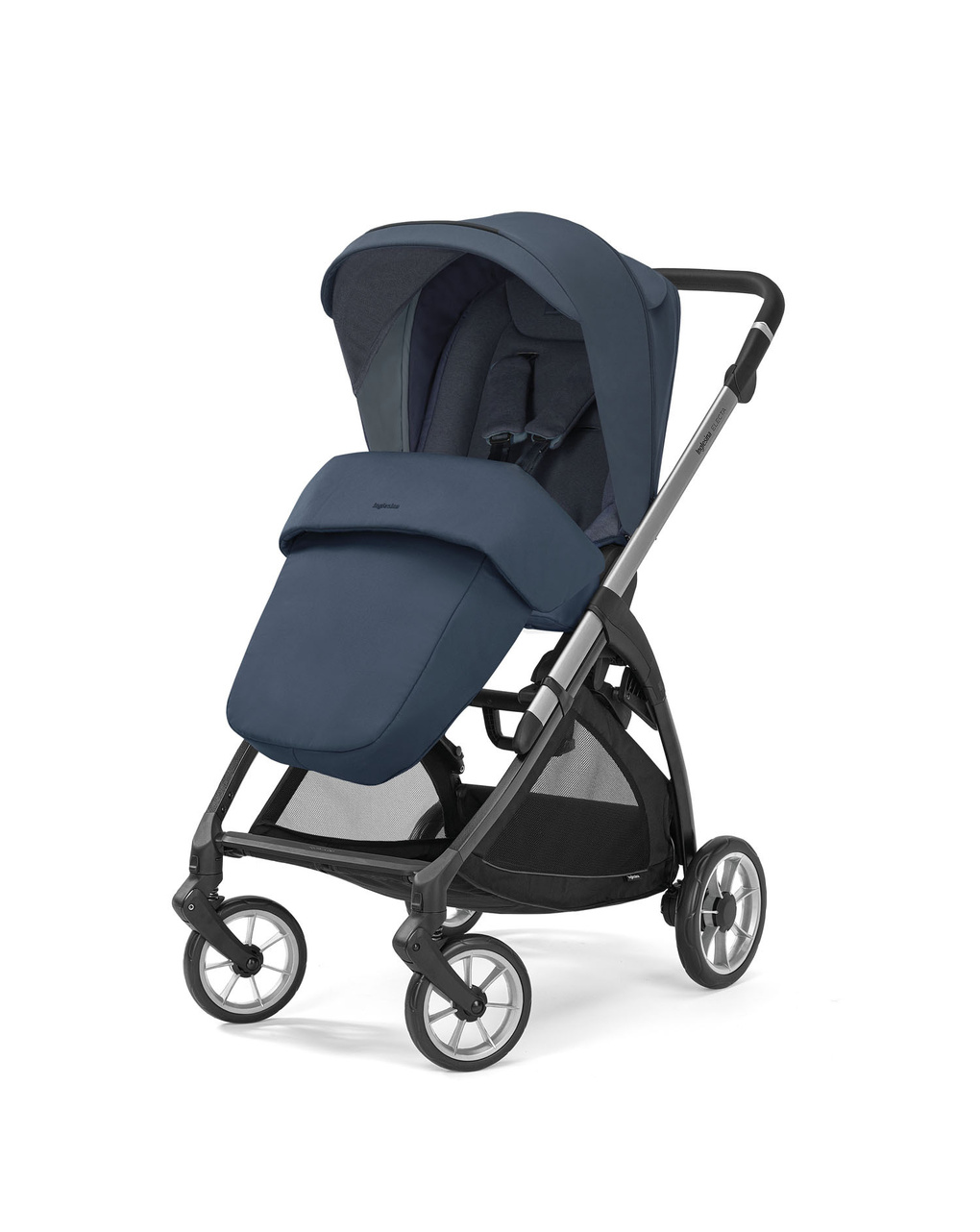 Passeggino electa telaio silver black colore hudson blue - inglesina