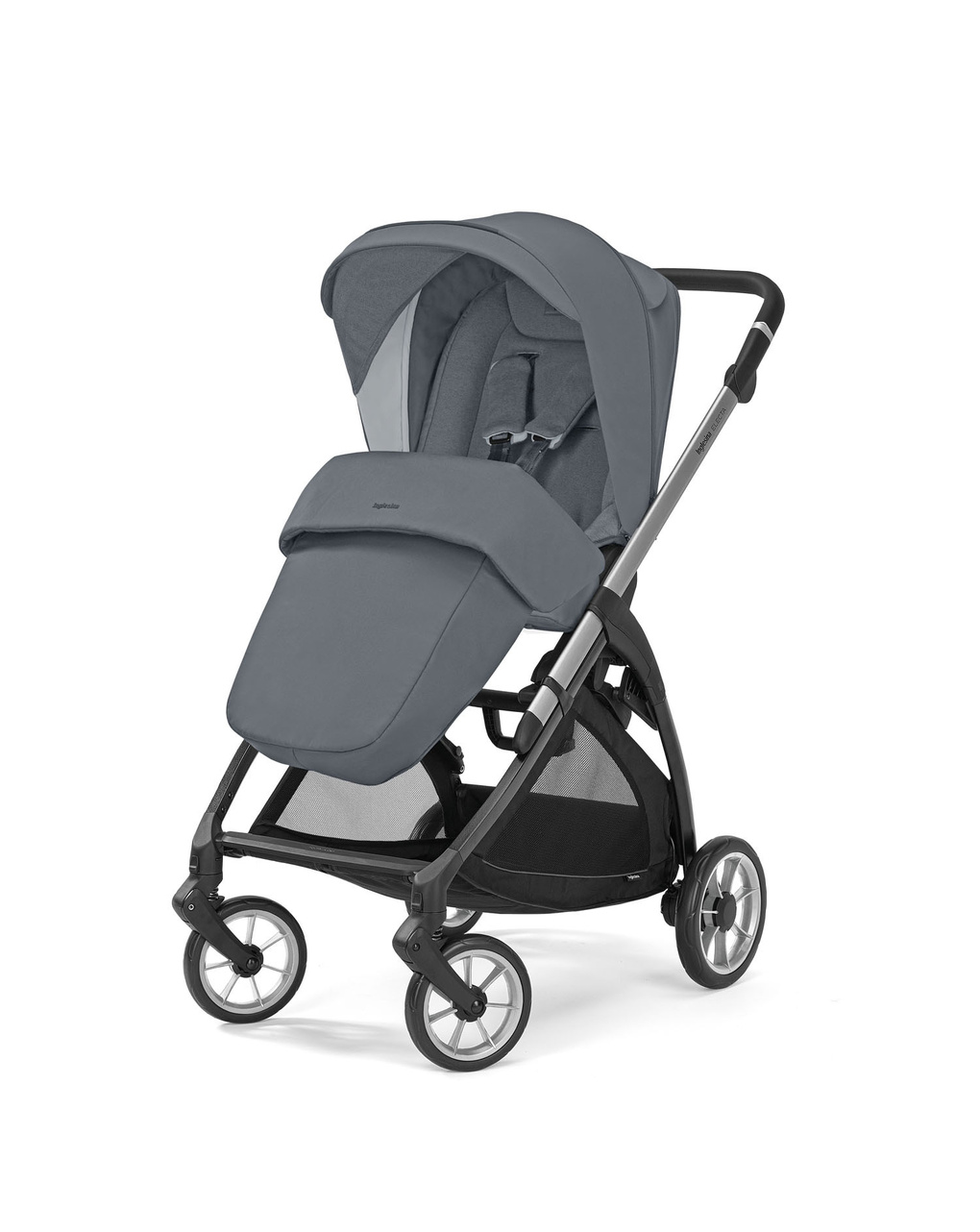 Passeggino electa telaio silver black colore union grey - inglesina