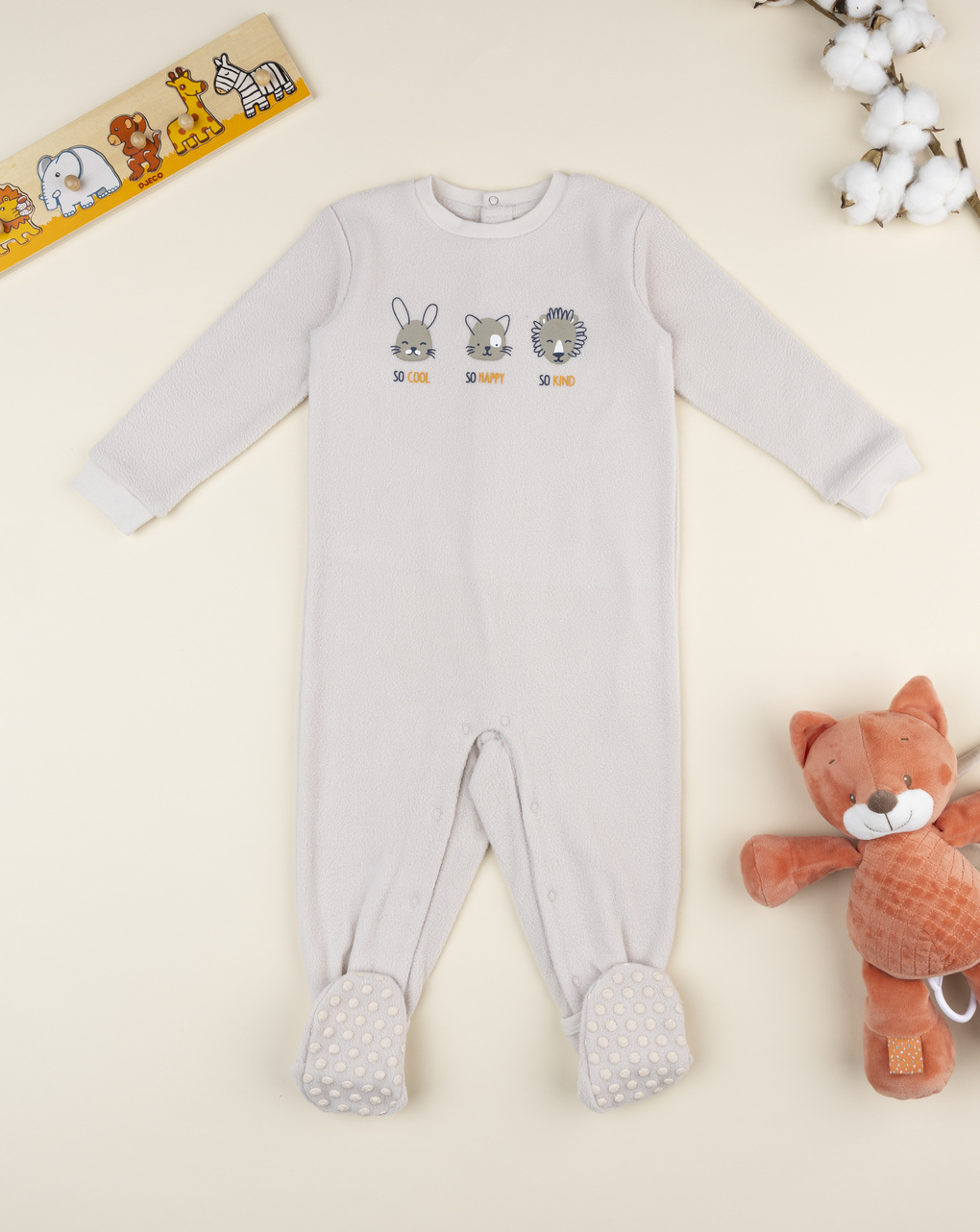 Pigiamone bimbo beige bosco