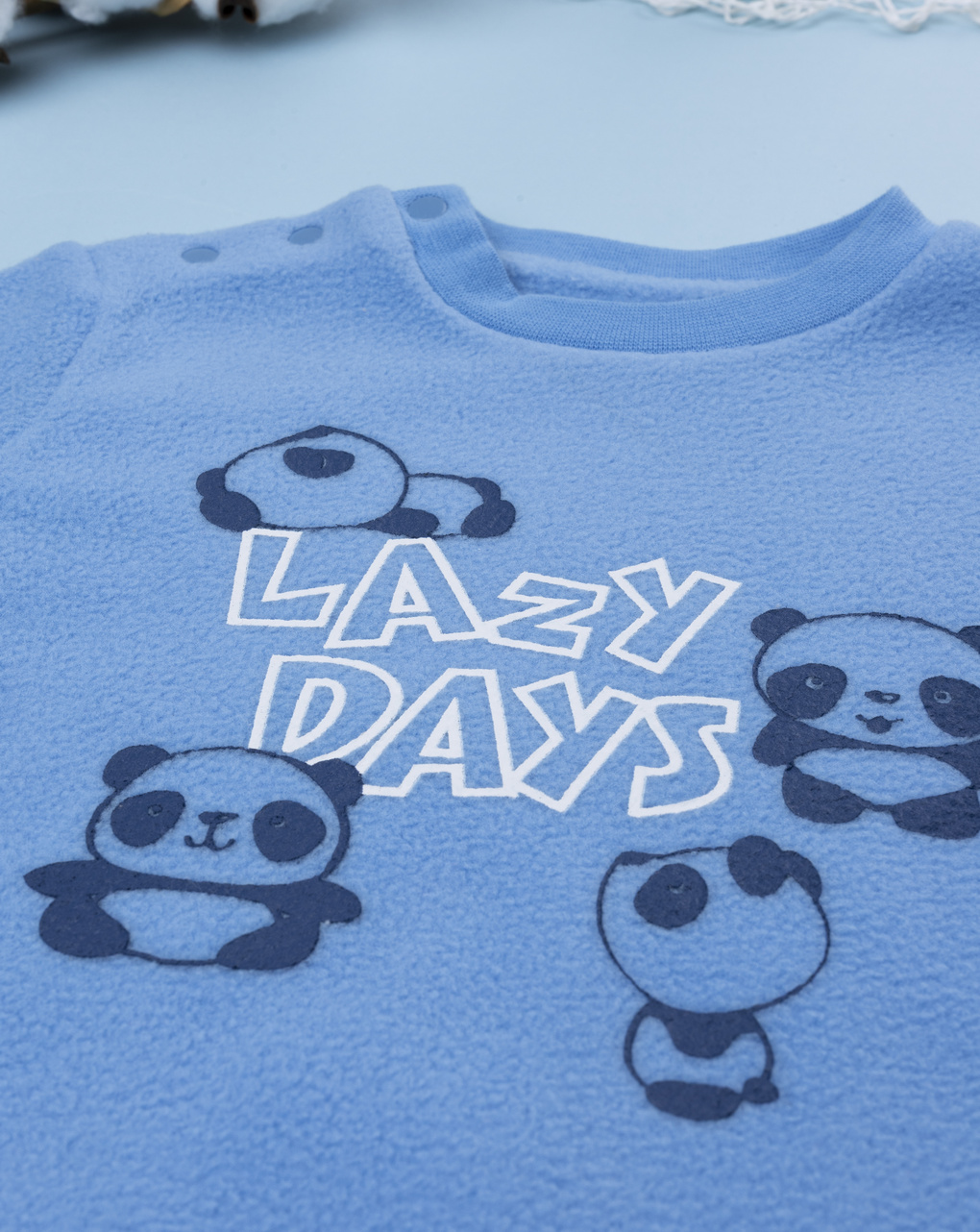 Pigiama bimbo azzurro pile panda
