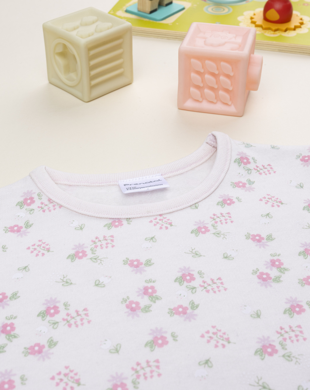 Pigiama lungo bambina fiori allover