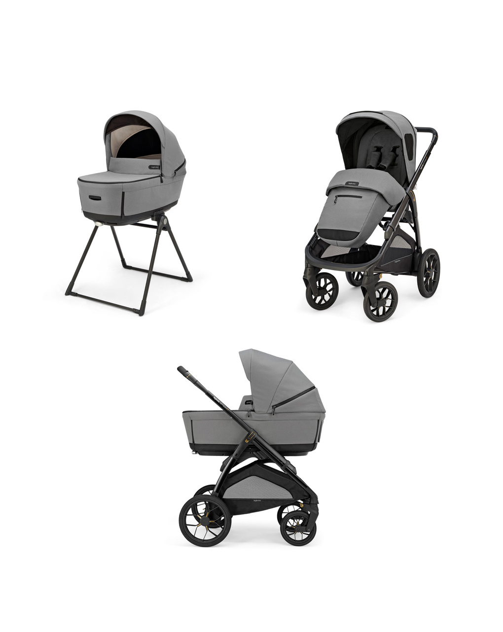 Aptica xt system duo colore canyon grey con telaio nero - inglesina