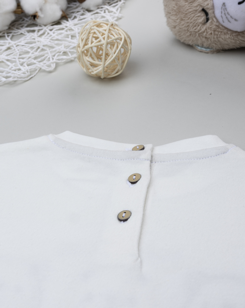 T-shirt bimbo bianca patch 3 orsi