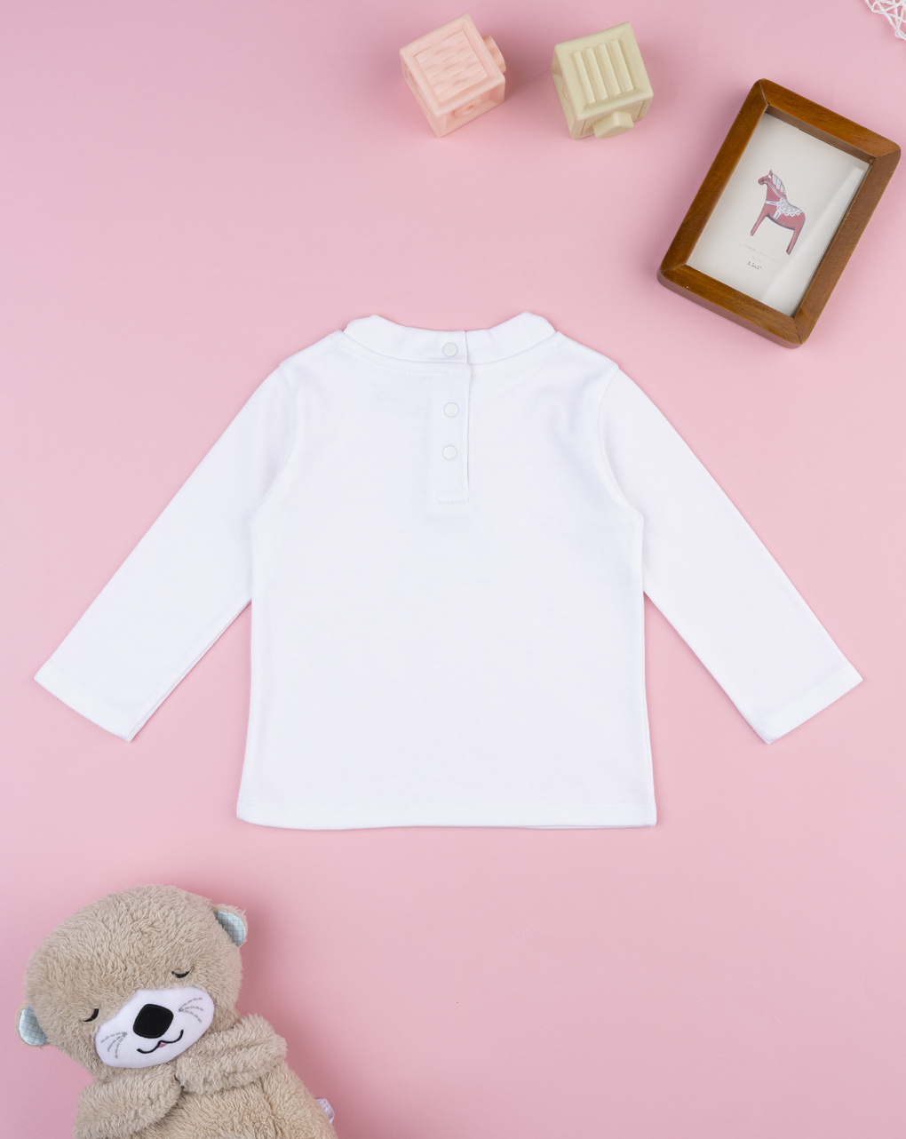 Lupetto bimba bianco stampa orso