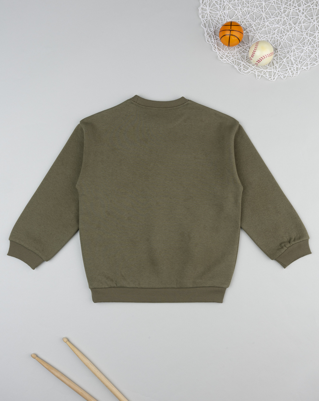 Felpa bimbo verde stampata