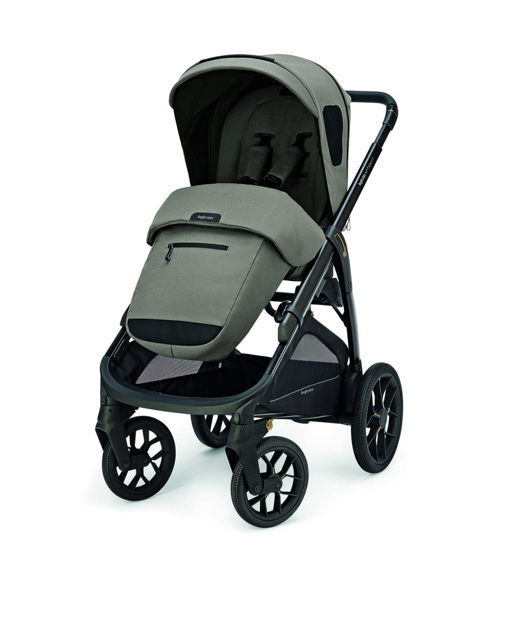 Aptica xt system quattro colore tundra beige con telaio nero e seggiolino auto darwin infant recline - inglesina