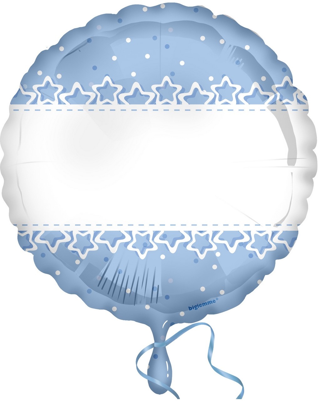 Palloncino foil personalizzabile 45 cm - 1 pezzo - baby stelle azzurro